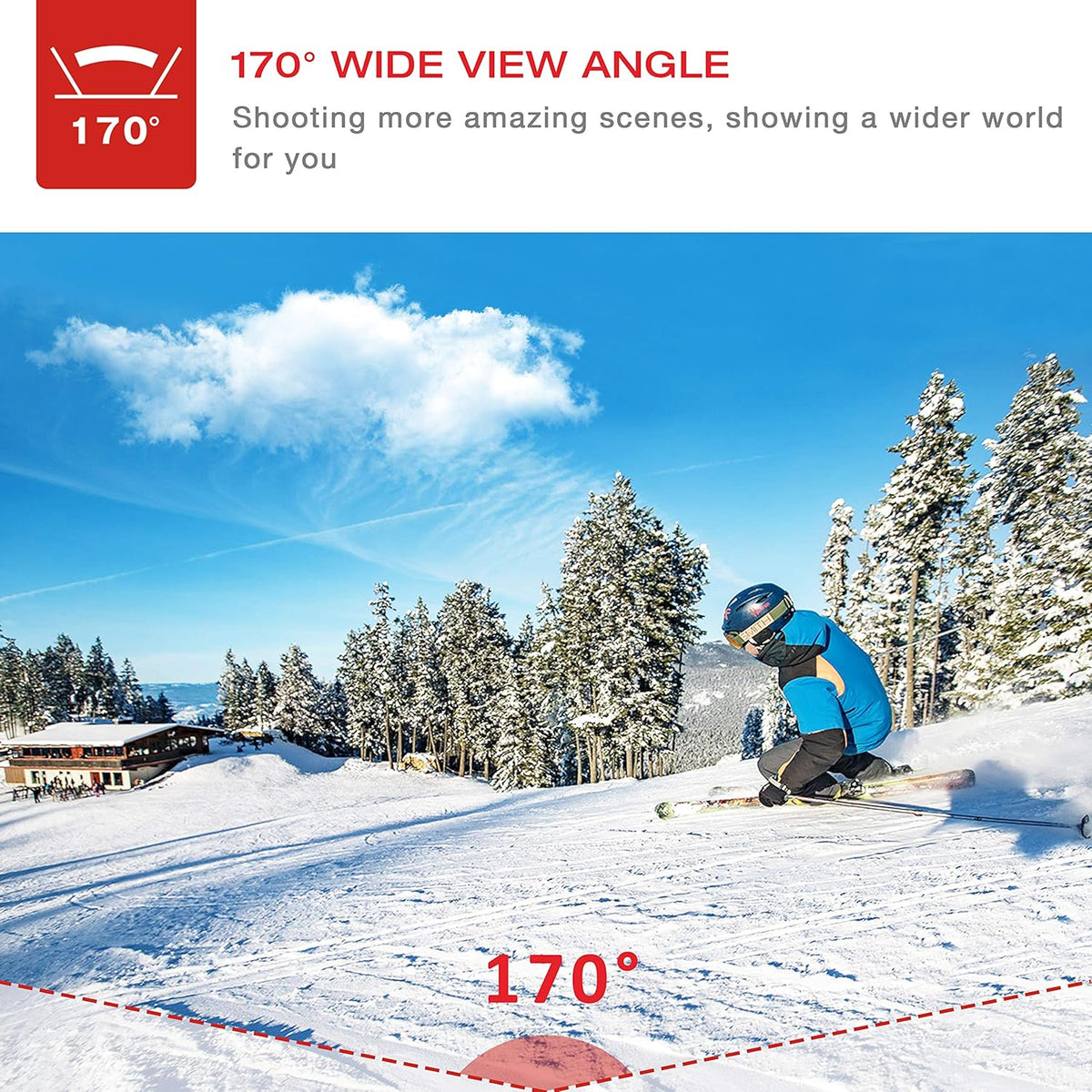 4K Waterproof Action Camera with 2 Batteries and Accessories Pack of 2 Y70770