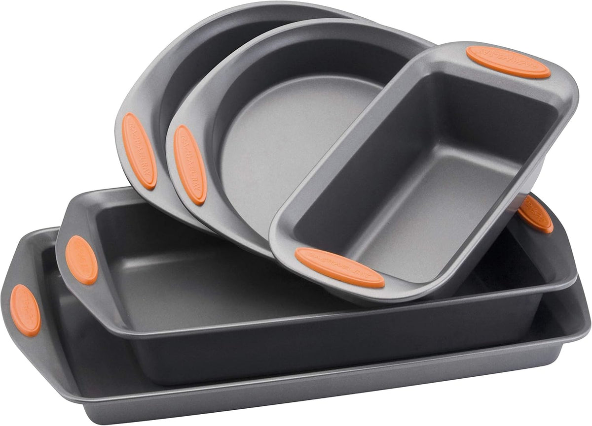 5 Piece Nonstick Bakeware Set with Bread Pan, Baking Pans and Cake Pans A247858