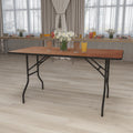 5-Foot Rectangular Wood Folding Banquet Table A601