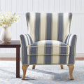 Striped Blue/White Accent Chair O41292