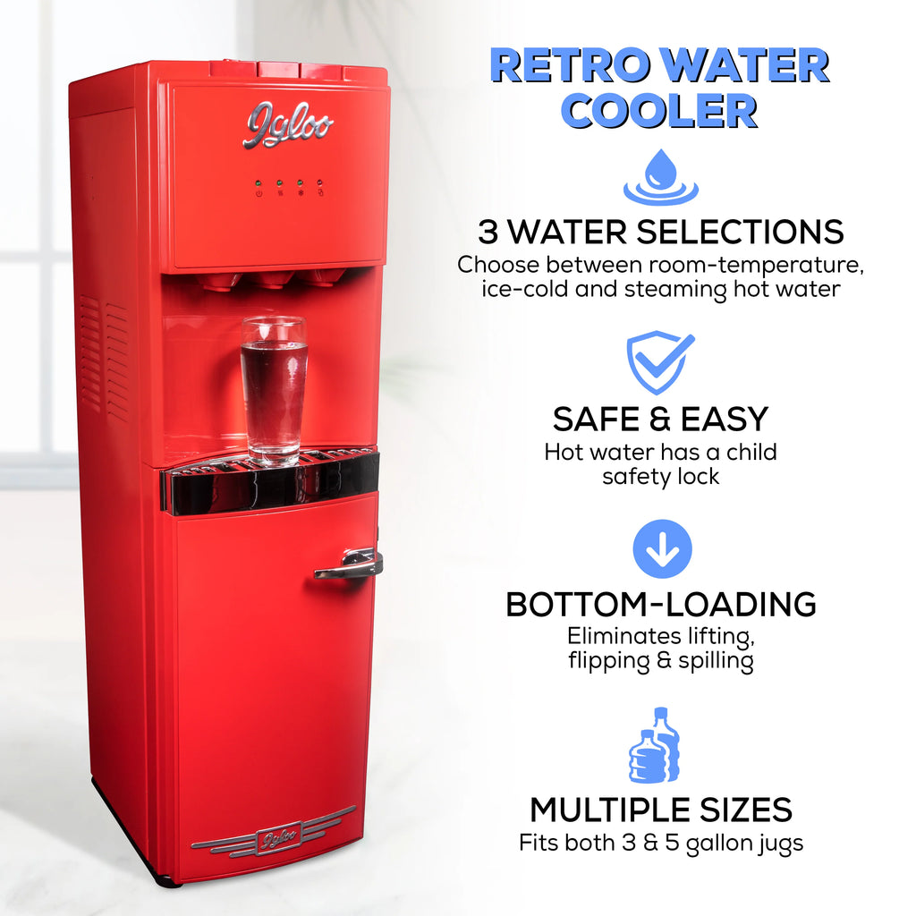 Retro Red Water Cooler V9172