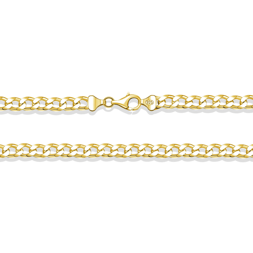 Sterling Silver Handmade 6mm Cuban Chain Necklace H290398