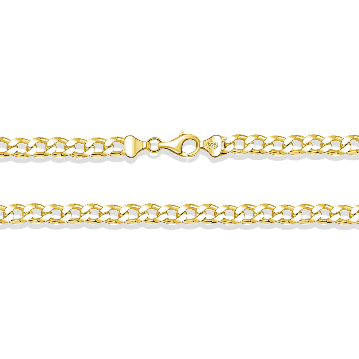 Sterling Silver Handmade 6mm Cuban Chain Necklace H290398
