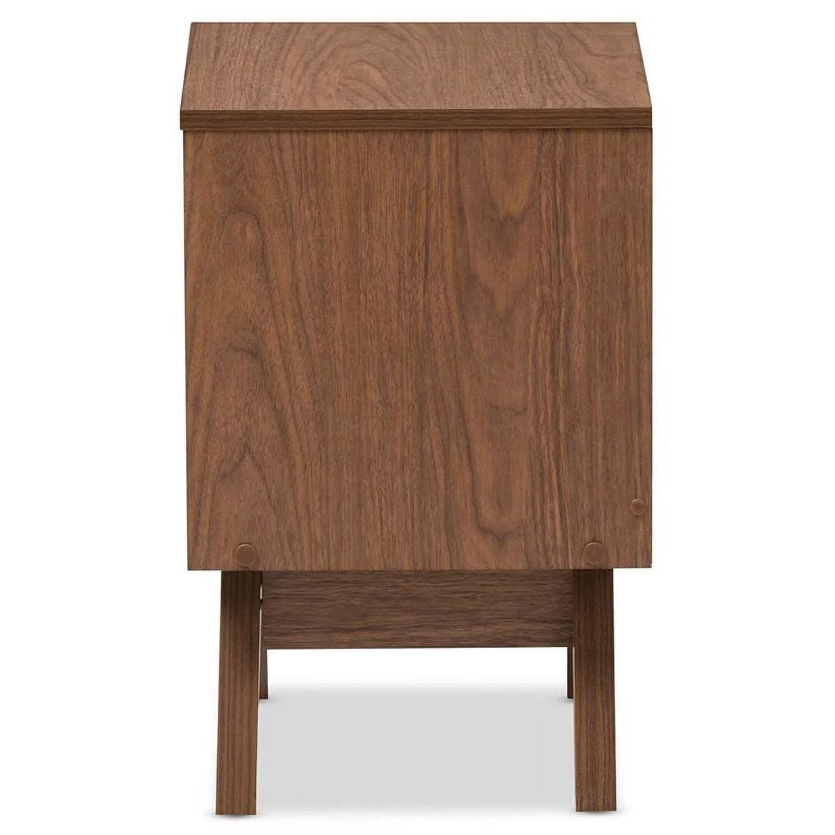 3 Piece Bedroom Set with Chest and 2 Nightstands in White and Walnut C4032