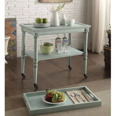 Green Mobile Bar Cart N329