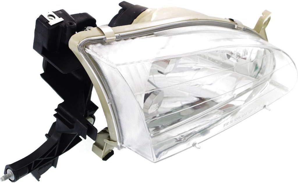 Passenger Side Headlight Assembly for Toyota Corolla 1998 1999 2000, Bulbs Included, Pack of 2 D2953
