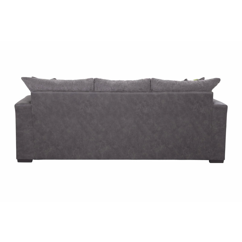 Dark Gray Modern Sofa with Chaise L900