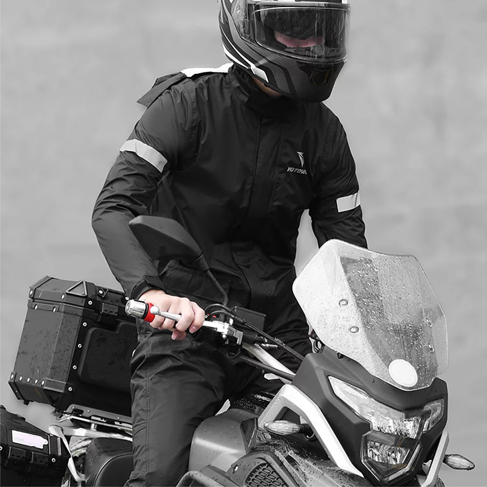 Waterproof Reflective Motorcycle Rain Suit E234