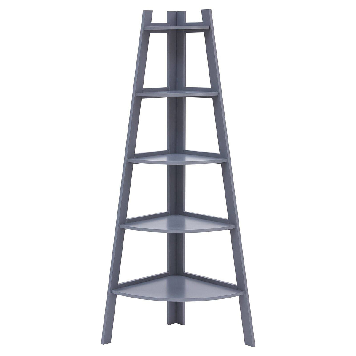 Gray 5-Tier Corner Ladder Bookcase Y5929