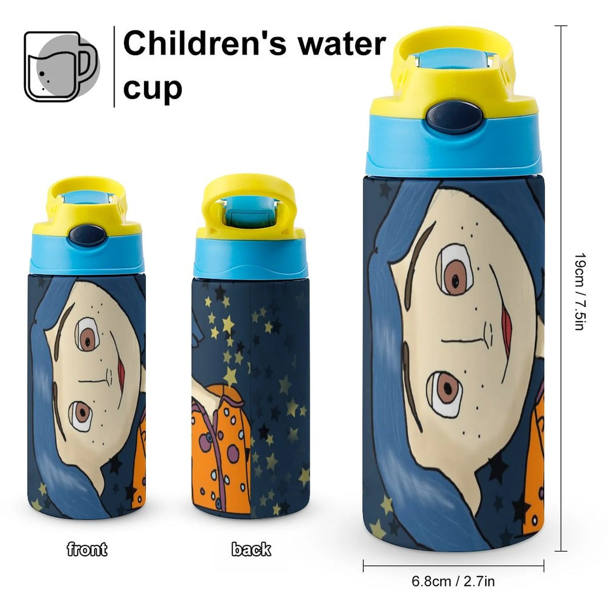 Insulated Stainless Steel Water Bottle With Straw F54565