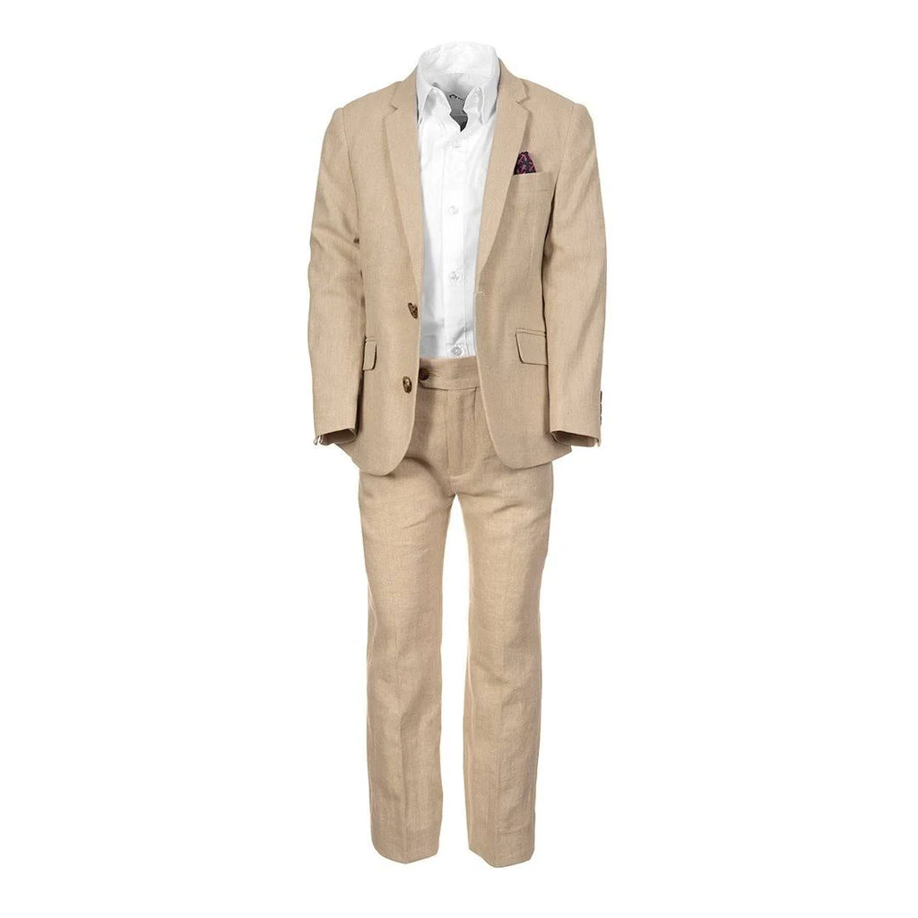 Khaki Herringbone Suit O6606