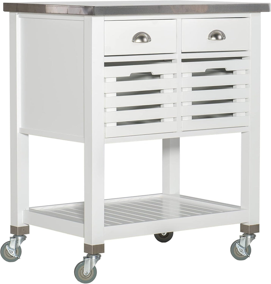 White Kitchen Cart A653