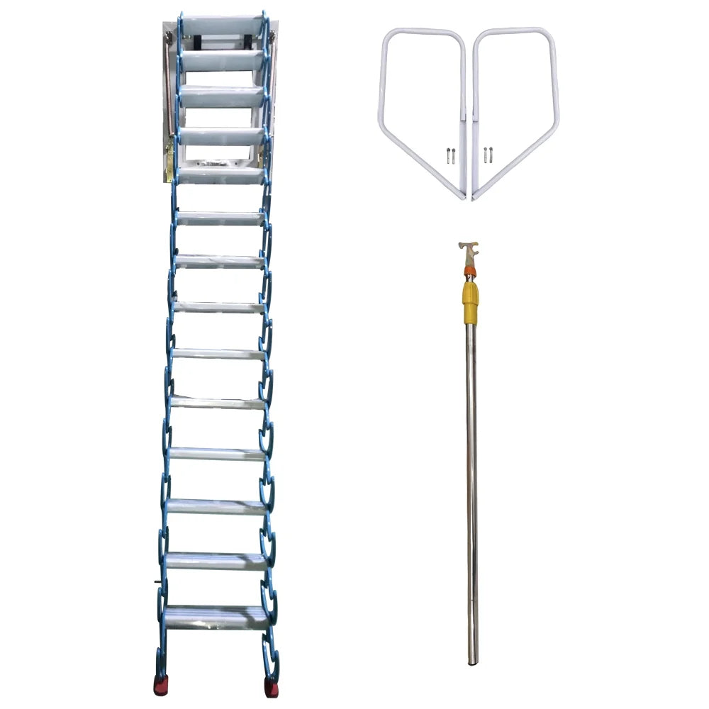 Blue Retractable Folding Attic Ladder S3320