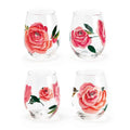 Roses Wine Glass Set of 4 U934