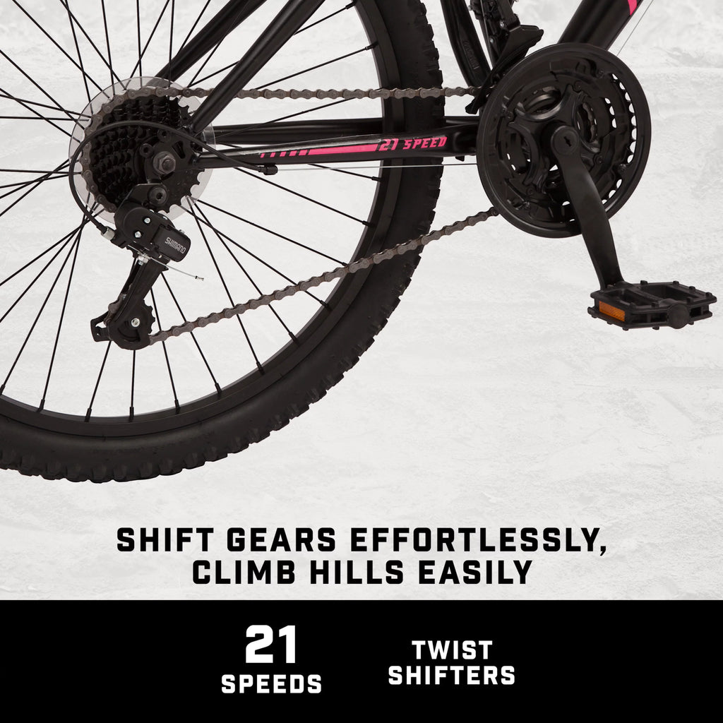 24-in. Black 21 Speeds Mountain Bike G378