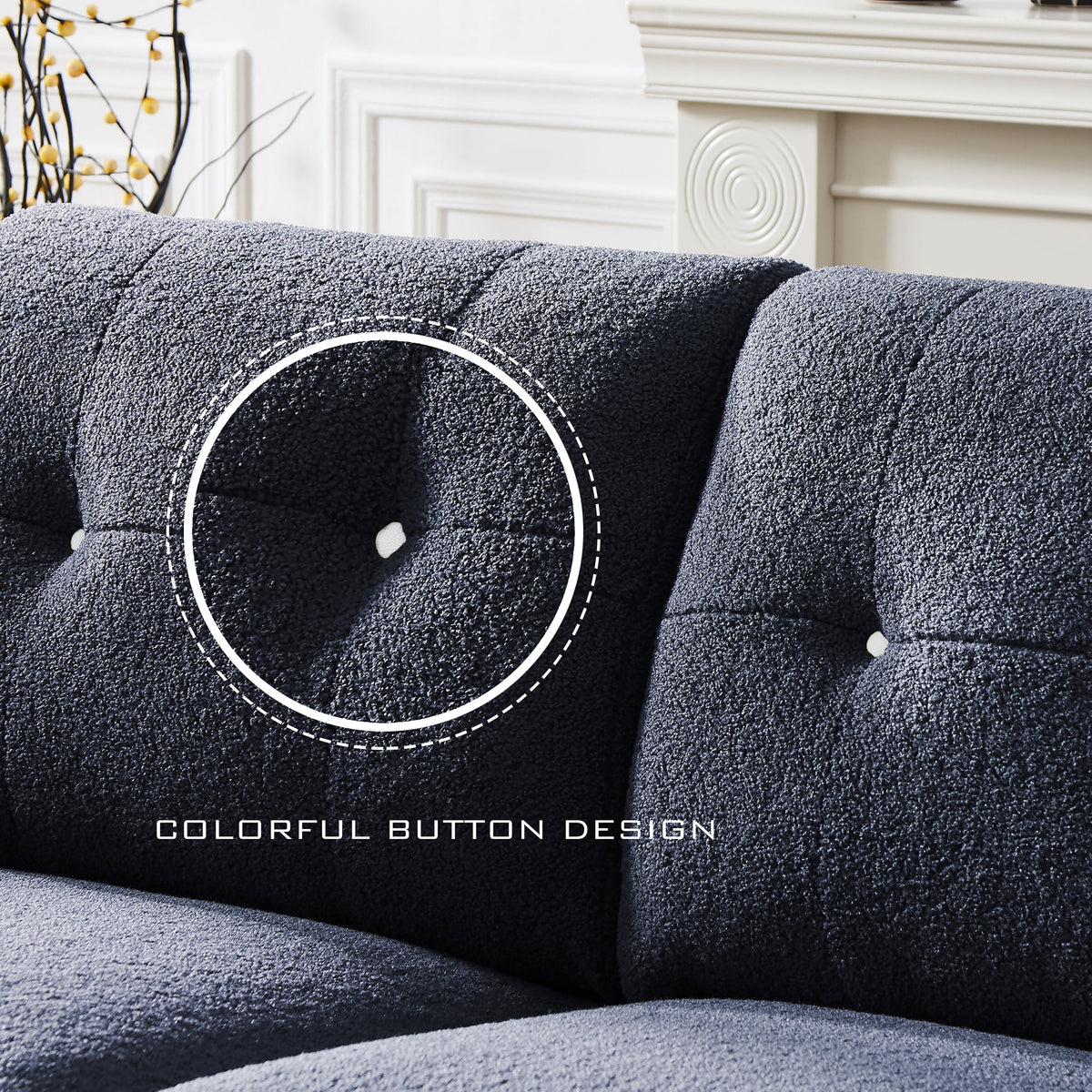 Blue Modular Sectional Sofa with Chaise J529631