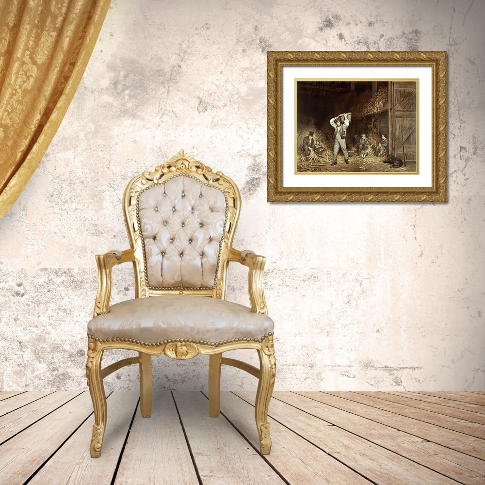 14x12 Gold Ornate Wood Framed Art Print T903979