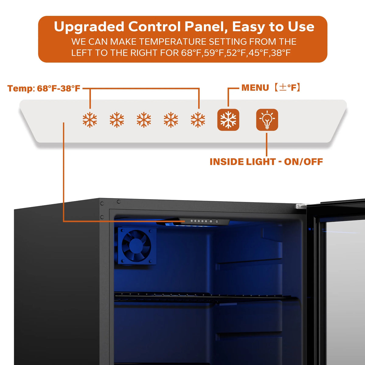 180 Can Freestanding Beverage Refrigerator with Glass Door I85581