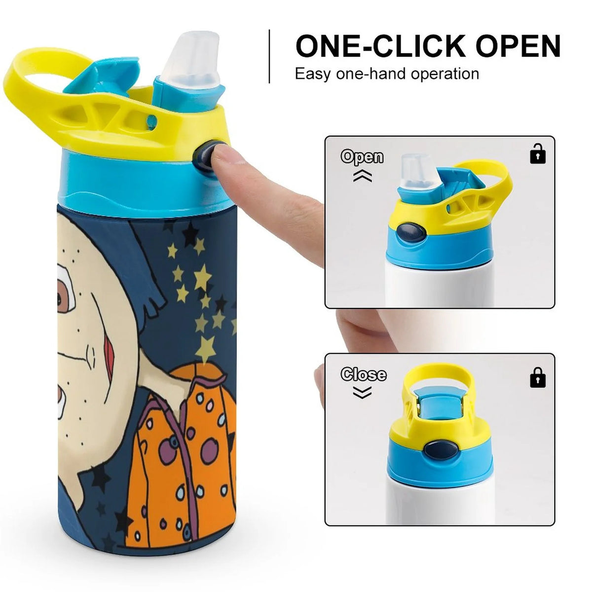 Insulated Stainless Steel Water Bottle With Straw F54565