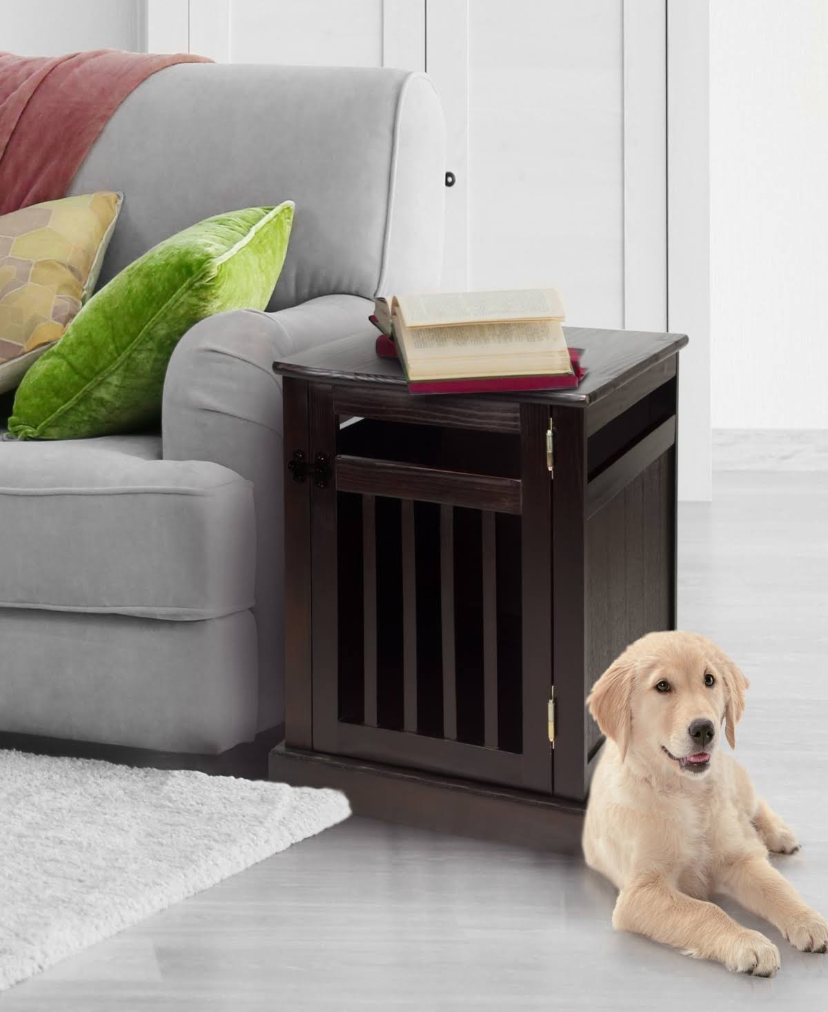 Pet Crate with Wood Slats L29525