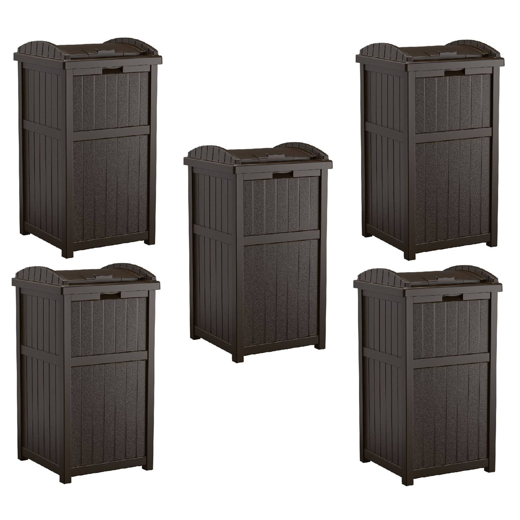 33 Gal Outdoor Trash Can Bin (5 Pack) H9561