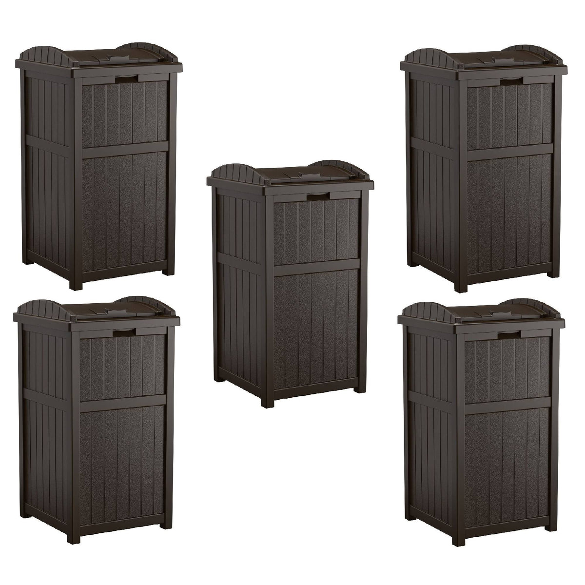 33 Gal Outdoor Trash Can Bin (5 Pack) H9561