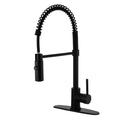 Black Single-Handle Pull-Down Sprayer Kitchen Faucet W3039