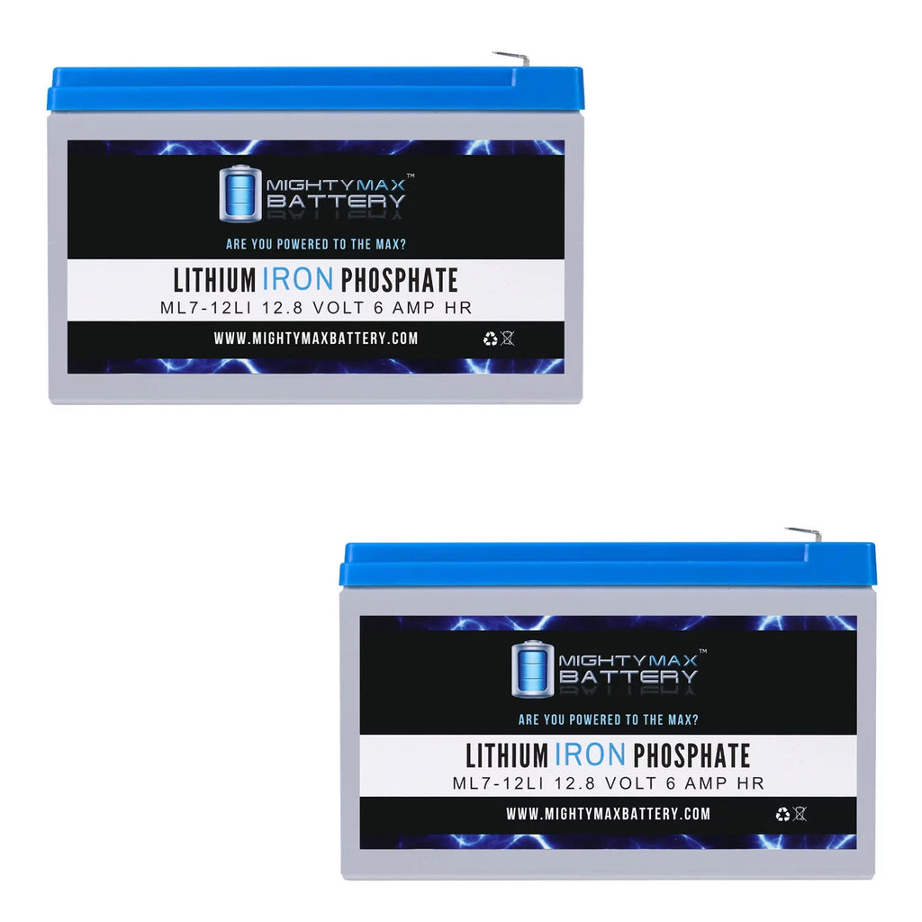 12V 7AH Lithium Replacement Battery 2 Pack G87621