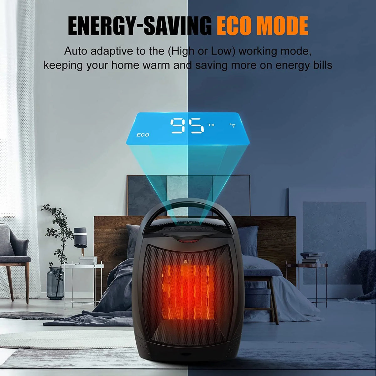 1500W Portable Electric Heater with Timer H702