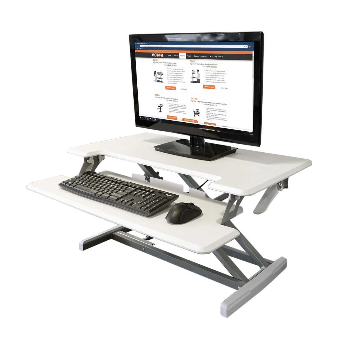 Height Adjustable Standing Desk with Keyboard Tray S834