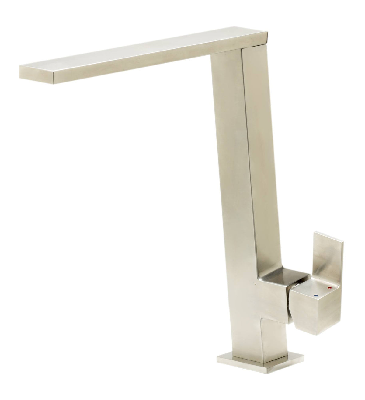 Square Brushed Stainless Steel Kitchen Faucet E264146