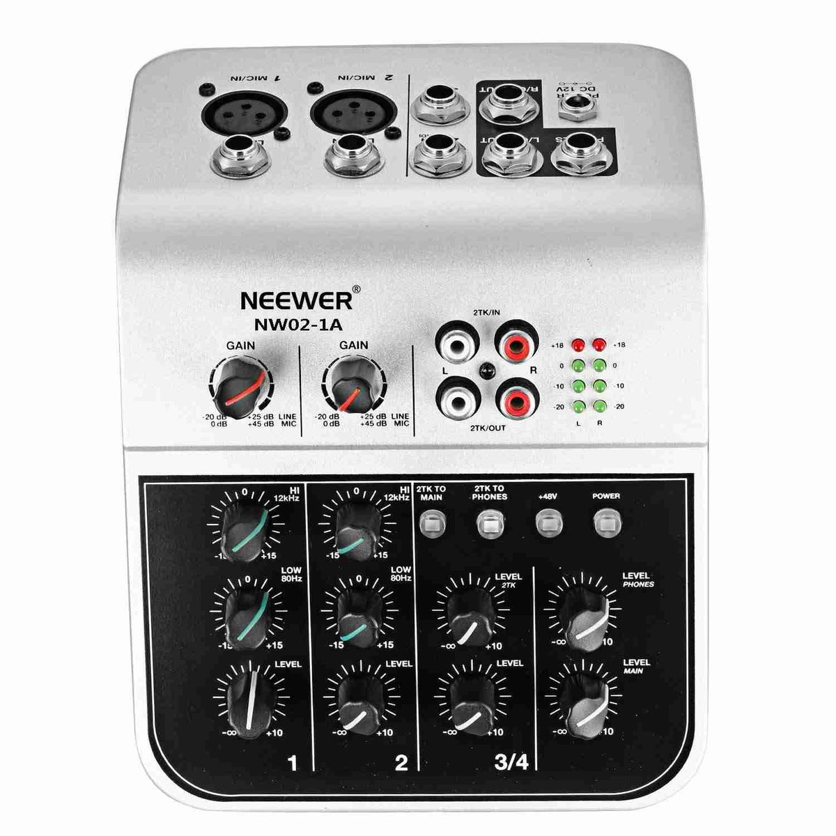 4-Channel Audio Mixer with 48V Phantom Power Y86419