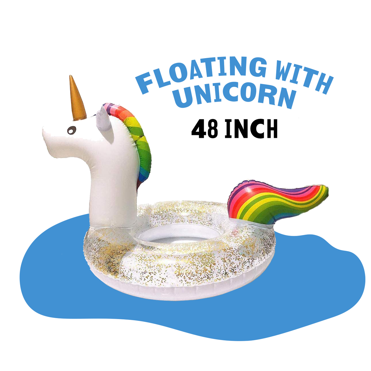 Inflatable Sea Horse Swimming Ring 48 inc I77172