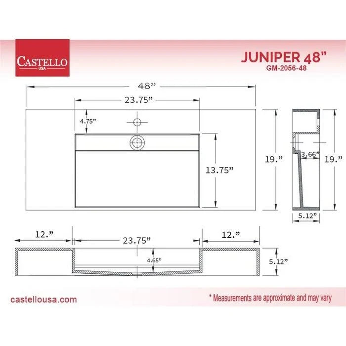 Black Wall Mounted Sink Z243