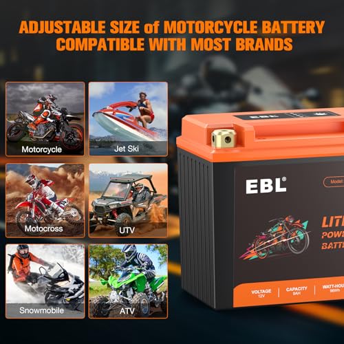 8Ah 480A 240CCA Lithium Motorcycle Battery R3973