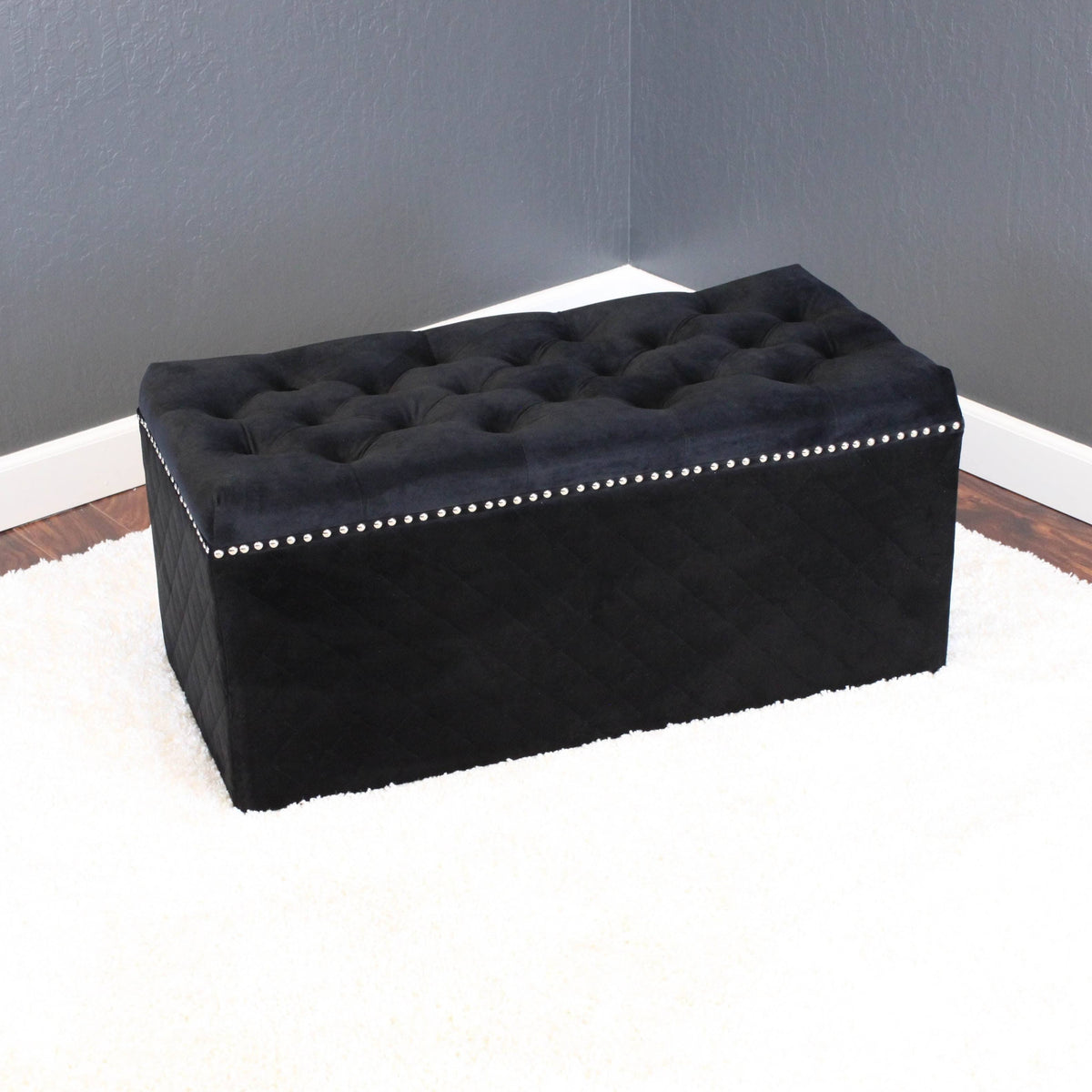 Brown Sugar Rectangle Velvet Ottoman V294341