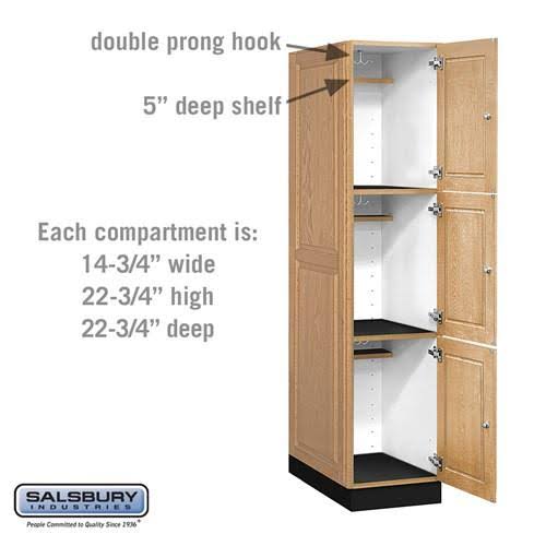 Medium Oak Wardrobe Locker L51385