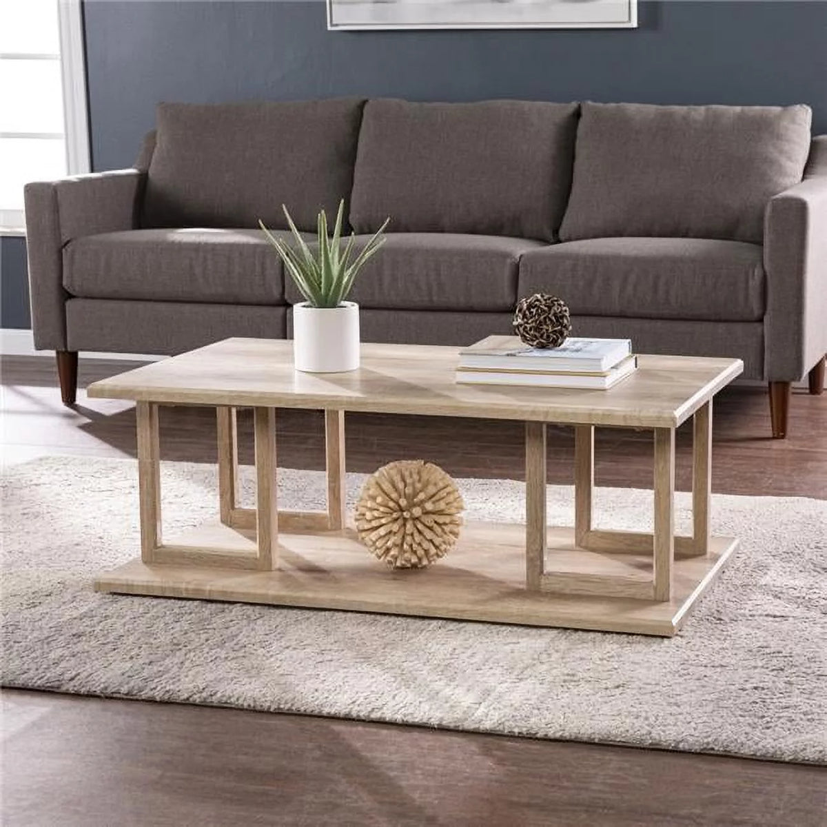Wood Two Tier Rectangular Coffee Table M775996