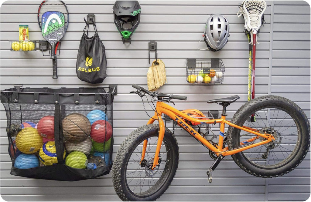Sports Accessory Kit with Locking Bracket Hooks for Slatwall Panel M646