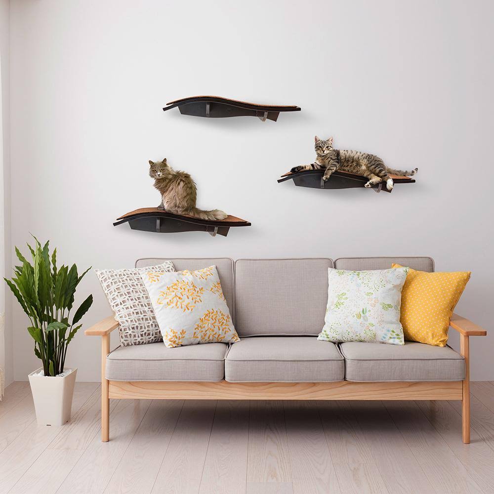 Cat Perch Wall-Mounted Wooden Shelf M38069