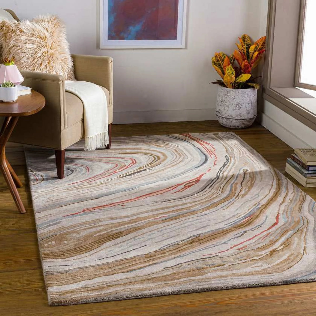 12x15 Beige Modern Area Rug F1060