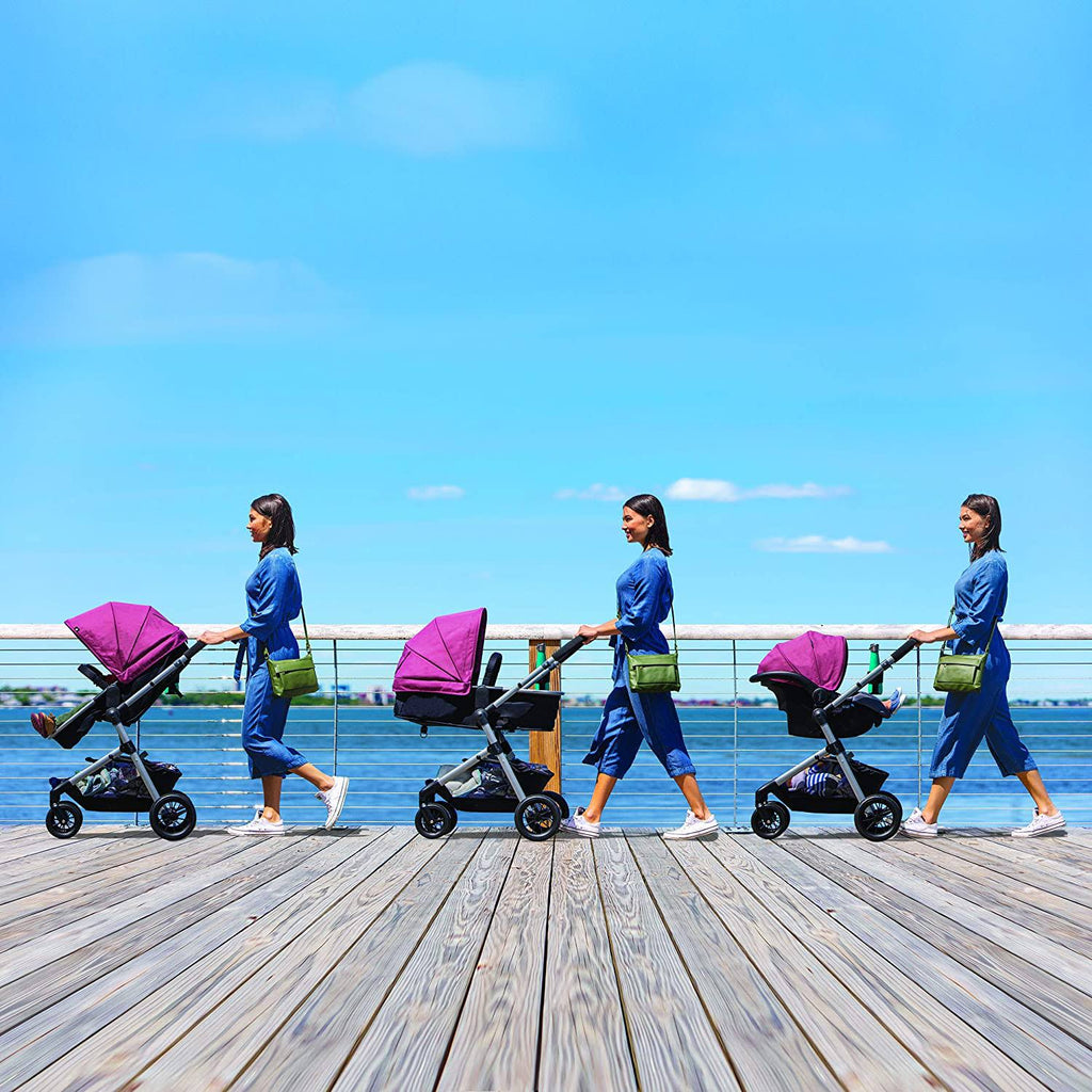 Dusty Rose Modular Travel System with SafeMax Car Seat Y939
