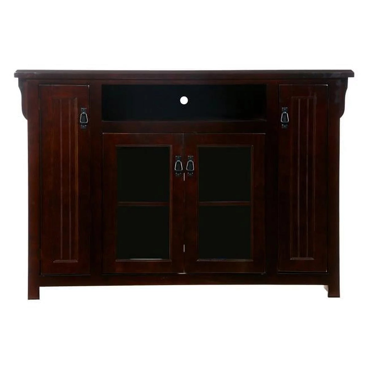 Tall TV Stand with 2 Glass Panel L442