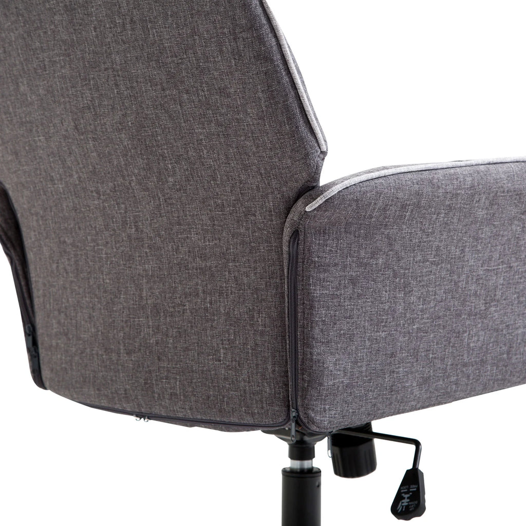 Linen Tufted Height Adjustable Swivel Office Chair X72306