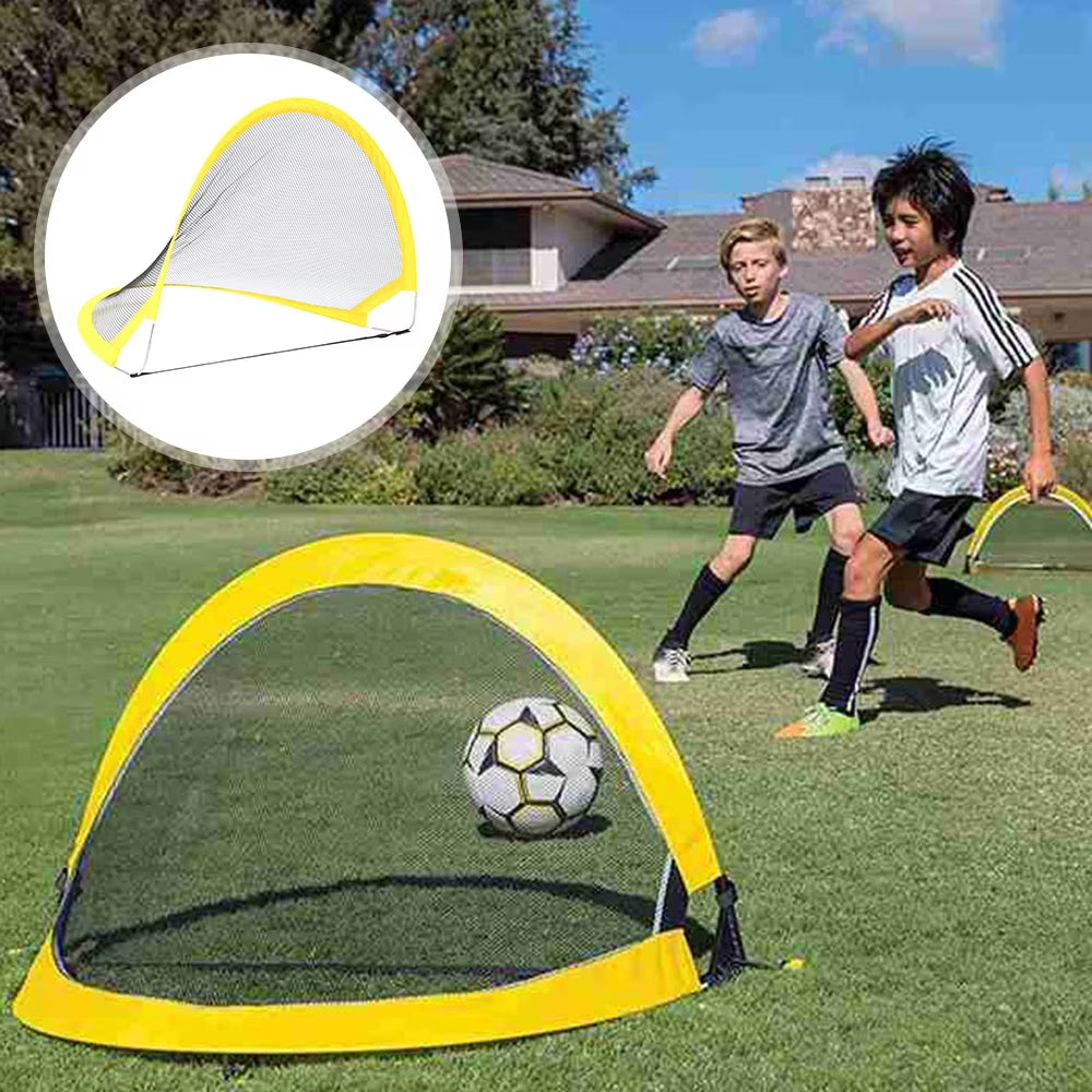 2Pcs Portable Foldable Dome Shaped Football Goals with Inflatable Ball and Air Pump G403