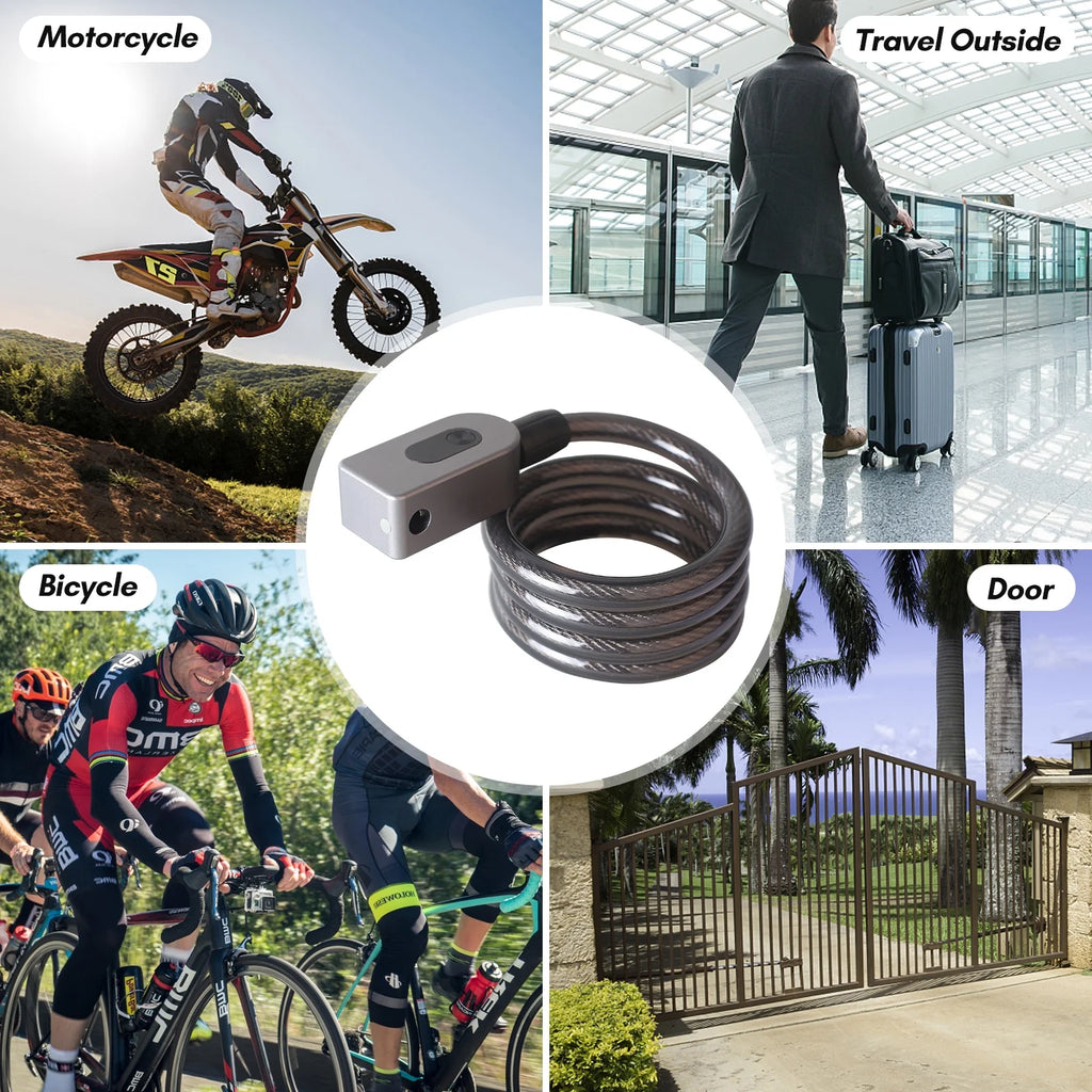 Keyless Cable Lock with Built-In Battery X6784